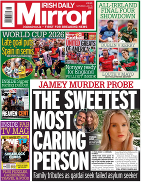 Cover of Irish Daily Mirror