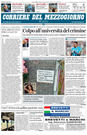 Cover of Corriere del Mezzogiorno (Puglia)