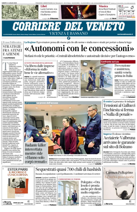 Cover of Corriere del Veneto (Vicenza e Bassano)