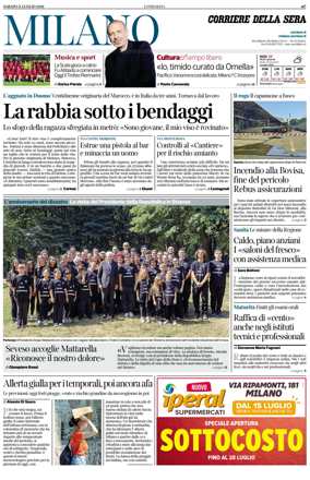 Cover of Corriere della Sera (Milano)