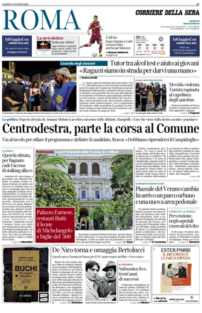 Cover of Corriere della Sera (Roma)