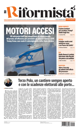 Cover of Il Riformista (Italy)
