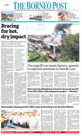 Cover of The Borneo Post (Sarawak)