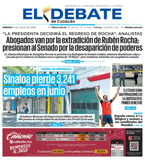 Cover of El Debate de Culiacan