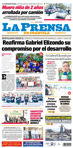Cover of La Prensa de Coahuila