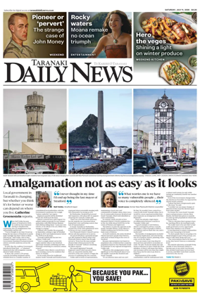 Cover of Taranaki Daily News