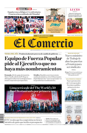Cover of Diario El Comercio