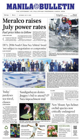 Cover of Manila Bulletin