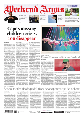 Cover of Weekend Argus (Saturday Edition)