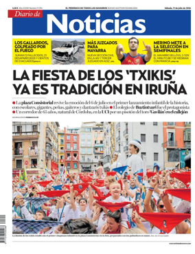 Cover of Diario de Noticias (Spain)