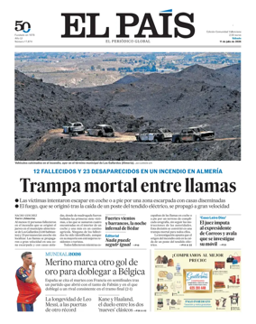 Cover of EL PAIS Valencia