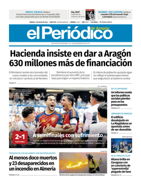 Cover of El Periodico Aragon