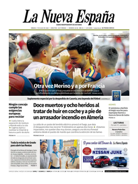Cover of La Nueva Espana (Occidente)