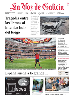 Cover of La Voz de Galicia (Deza)