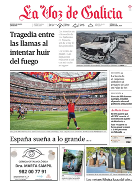 Cover of La Voz de Galicia (Monforte)