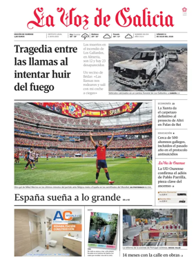 Cover of La Voz de Galicia (Ourense)