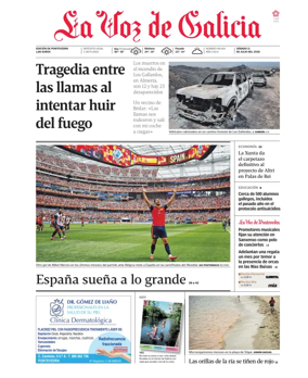 Cover of La Voz de Galicia (Pontevedra)