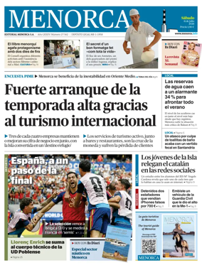 Cover of Menorca Diario Insular