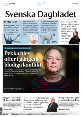 Cover of Svenska Dagbladet