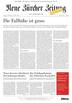 Cover of Neue Zurcher Zeitung