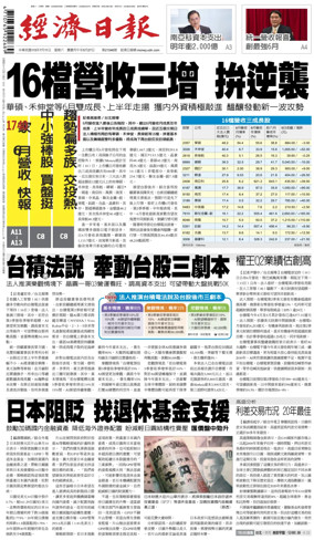 Cover of Economic Daily News (Taiwan)