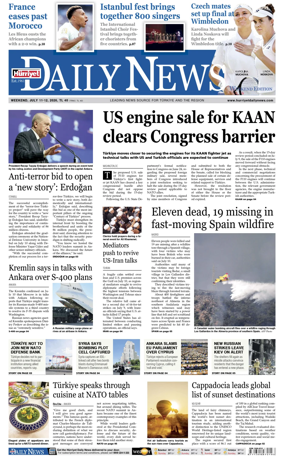 Cover of Hurriyet Daily News & Economic Review