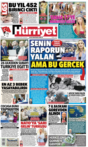 Cover of Hurriyet
