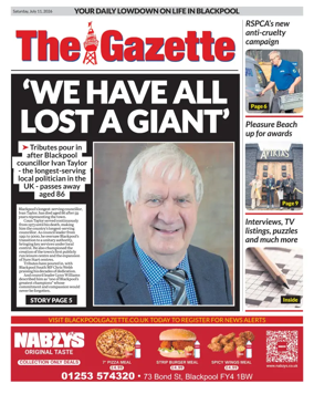 Cover of Blackpool Gazette