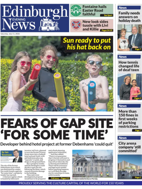 Cover of Edinburgh Evening News