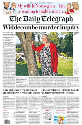 Cover of The Daily Telegraph - Saturday