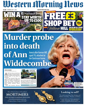 Cover of Western Morning News (Saturday)