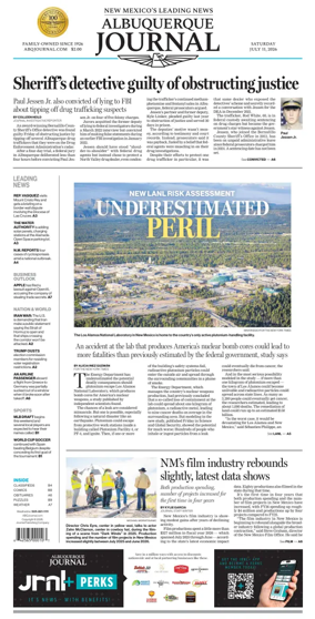 Cover of Albuquerque Journal