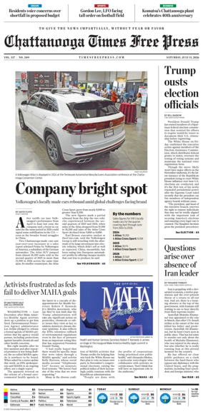 Cover of Chattanooga Times Free Press