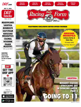 Cover of Daily Racing Form National Digital Edition