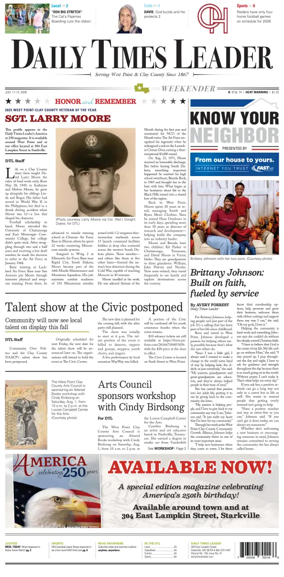 Cover of Daily Times Leader