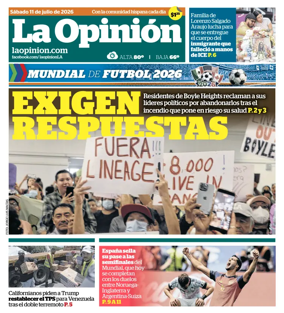 Cover of La Opinion