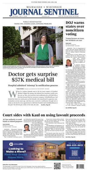 Cover of Milwaukee Journal Sentinel