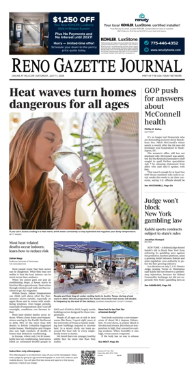 Cover of Reno Gazette Journal
