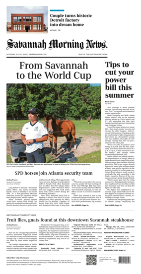 Cover of Savannah Morning News