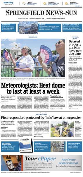 Cover of Springfield News-Sun
