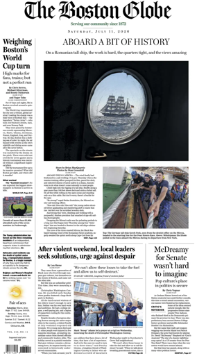Cover of The Boston Globe