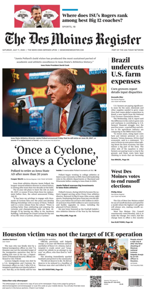 Cover of The Des Moines Register