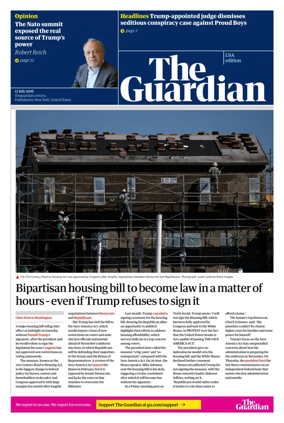 Cover of The Guardian (USA)