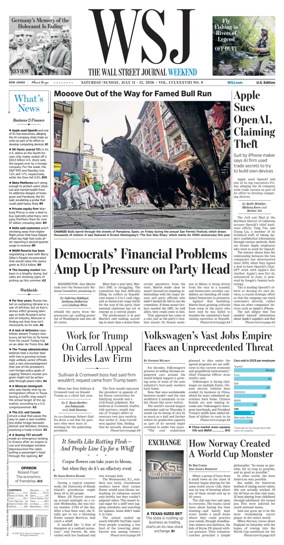Cover of The Wall Street Journal