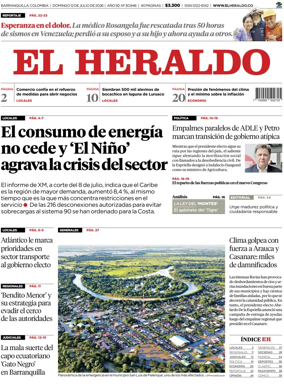 Cover of El Heraldo (Colombia)