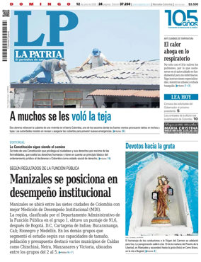 Cover of La Patria (Colombia)