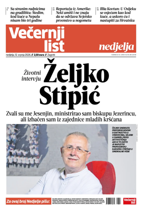 Cover of Vecernji list - Zagreb