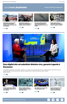 Cover of Euronews Business (Portuguese)