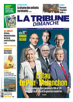 Cover of La Tribune Dimanche (France)