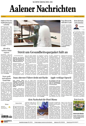 Cover of Aalener Nachrichten